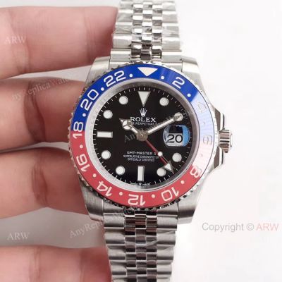 Rolex GMT Master II Pepsi Replica Watch DJ factory 904L Swiss 2836